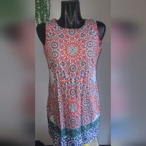 London Times Sleeveless Abstract Midi Dress 10